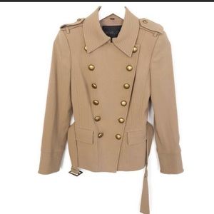 Rachel Zoe Military Camel Wool Jacket SZ 2
